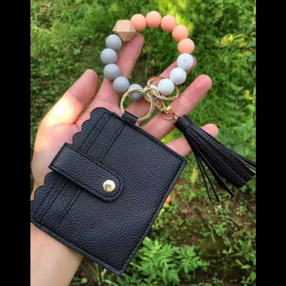 Brand new, super cute wristlet wallet with ID and card holders